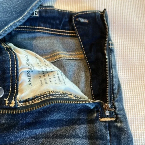 American Eagle Outfitters Super Stretch X Jegging Overall Distressed Size 2 - Picture 14 of 16